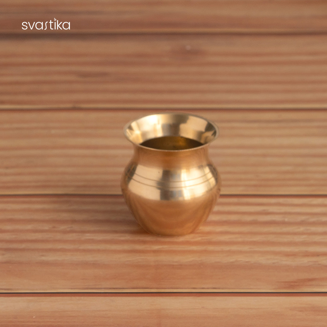 Brass Engraved Pooja Thali Set