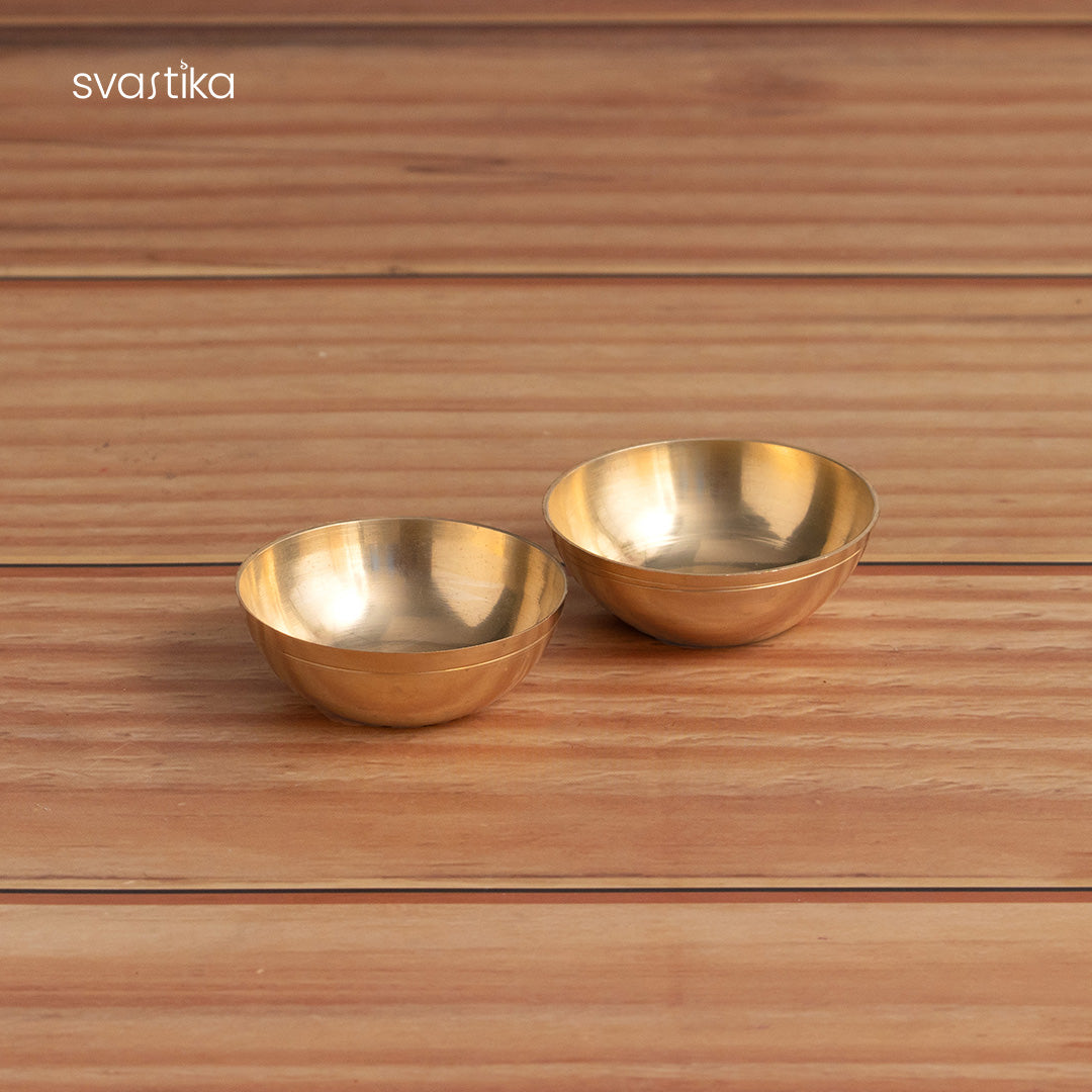 Brass Engraved Pooja Thali Set