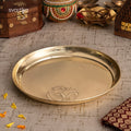 Om Brass Pooja Thali with Aarti Diya