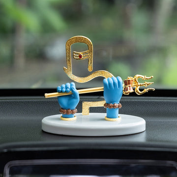 Shivji Divine Hands Car Dashboard Idol - Gold Plated (5 Inch)
