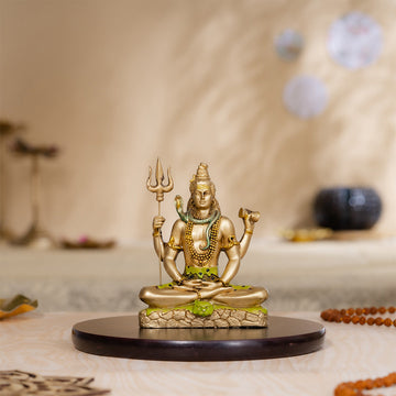 Lord Shiva Dhyana Mudra Antique Murti (6 Inch)