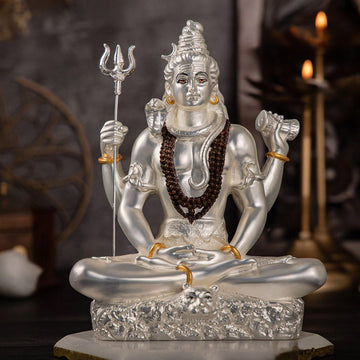 Lord Shiv Murti - Silver Plated (8 Inch)