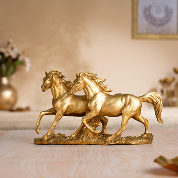 Vintage Running Horse Antique Statue (12 Inch)