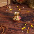 Brass Designer Meenakari Pooja Thali (10 Inch)