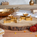 Brass Swastika Symbol Diya (Set of 2)