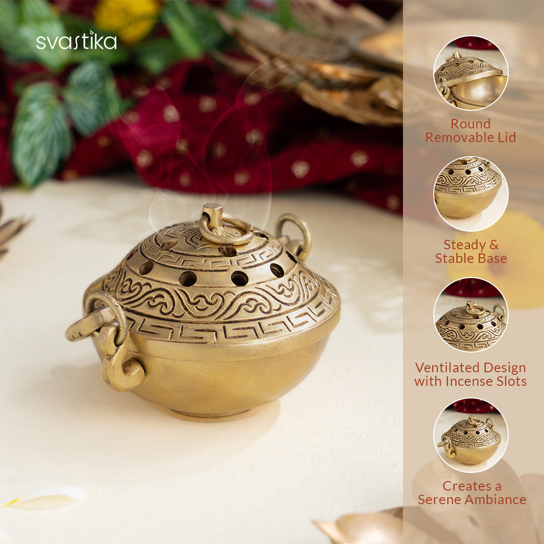 Brass Loban Burner  (4 Inch)