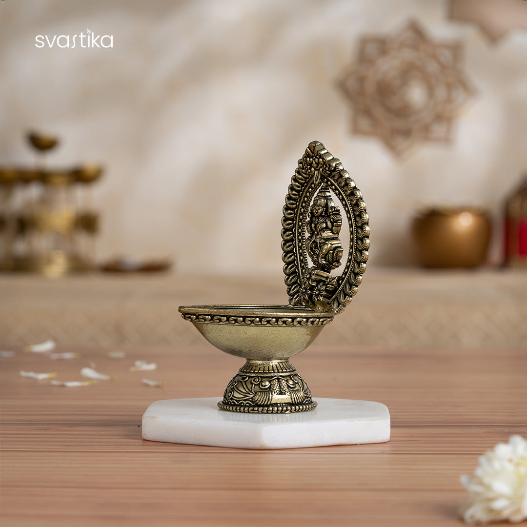 Divine brass Lakshmi Diya 