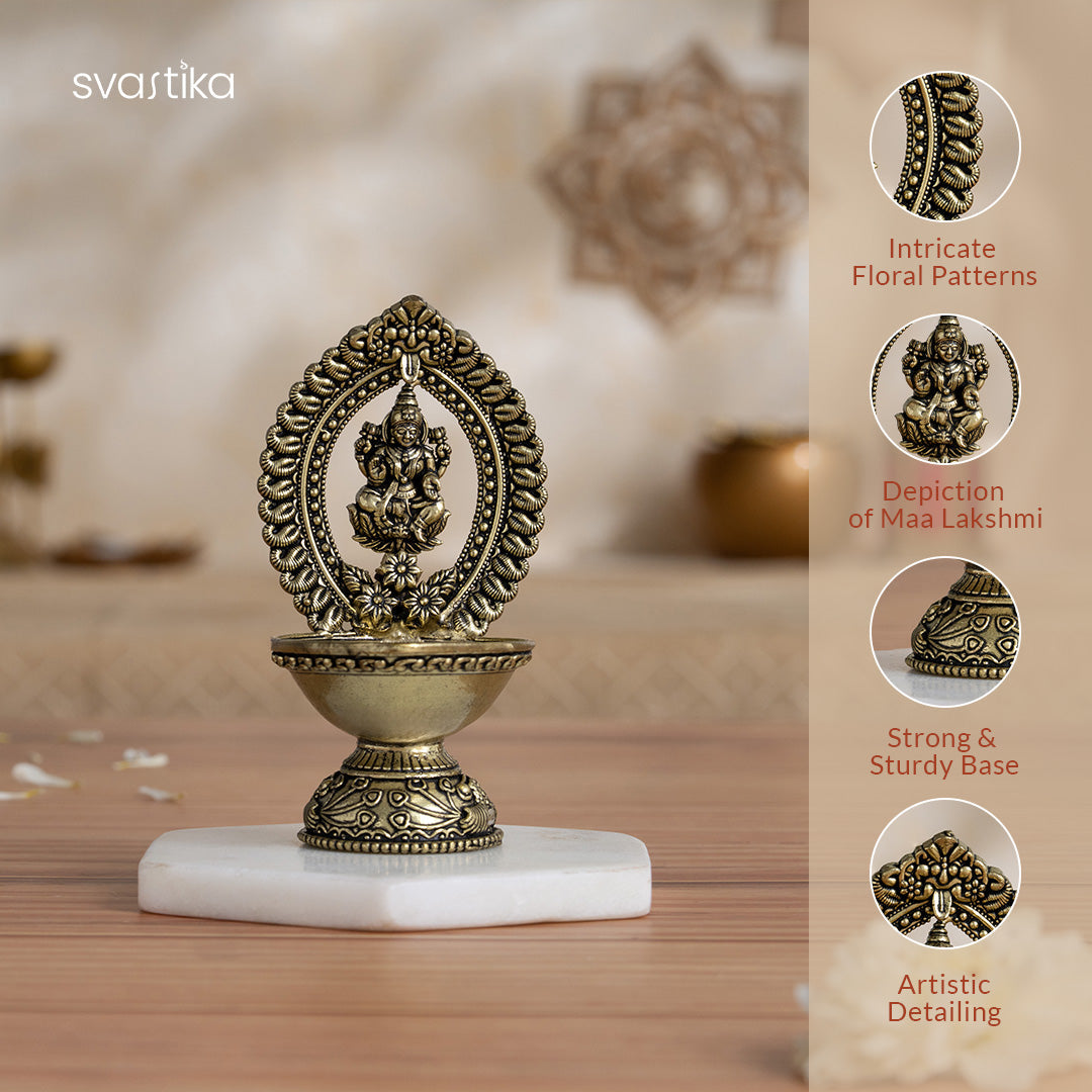 Brass Lakshmi Diya 