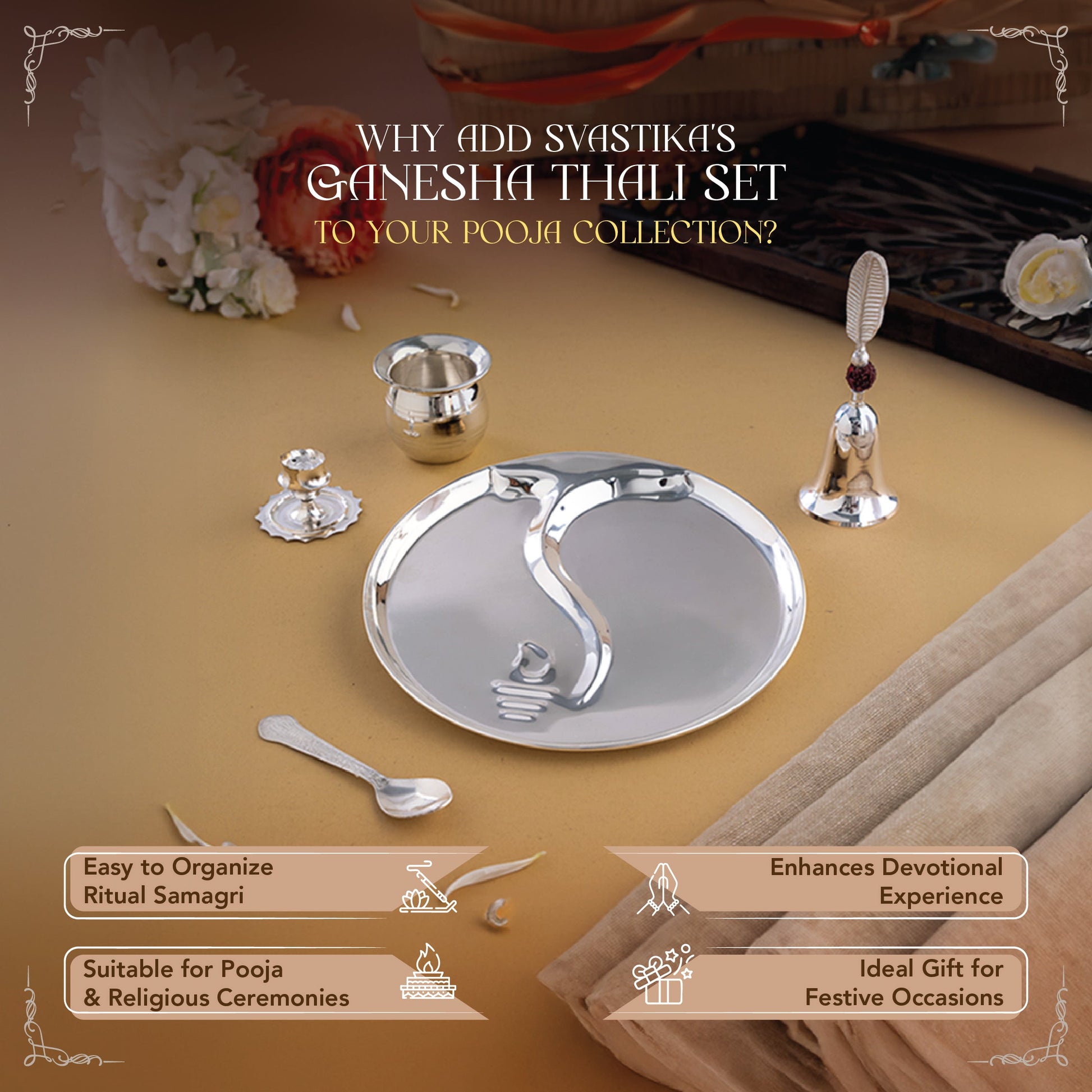 german silver pooja thali​