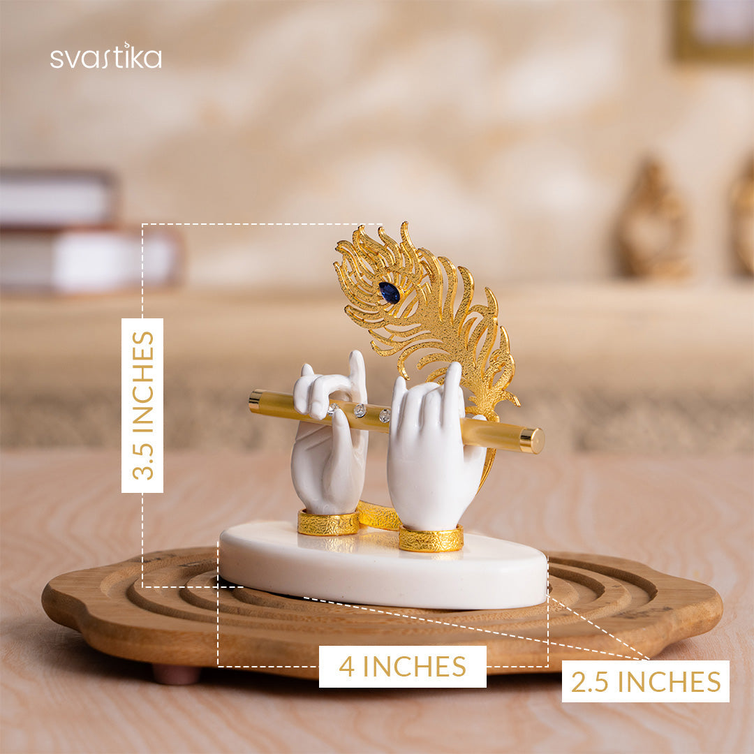 Lord Krishna's Divine Hands Idol For Car Dashboard 