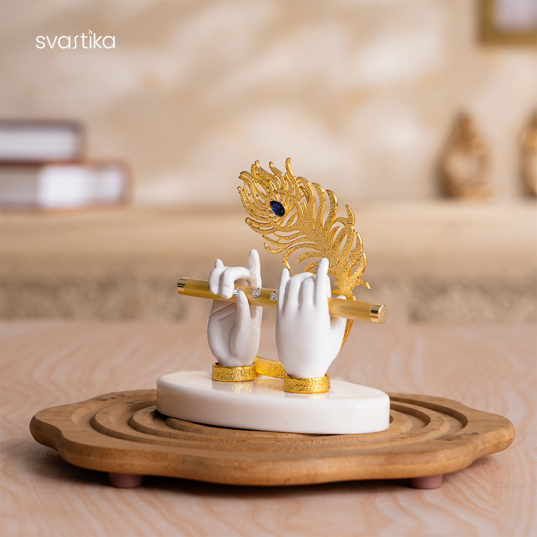 Krishna's Divine Hands Idol For Car Dashboard 