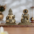 Brass Maa Lakshmi & Kuber murti Pair 