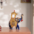 Blue Elephant Ambari Statue 