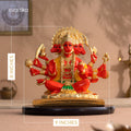 Panchmukhi Hanuman Statue With Orange Enamel  (8 Inch)