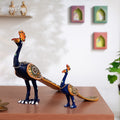 Meenakari Peacock Statues
