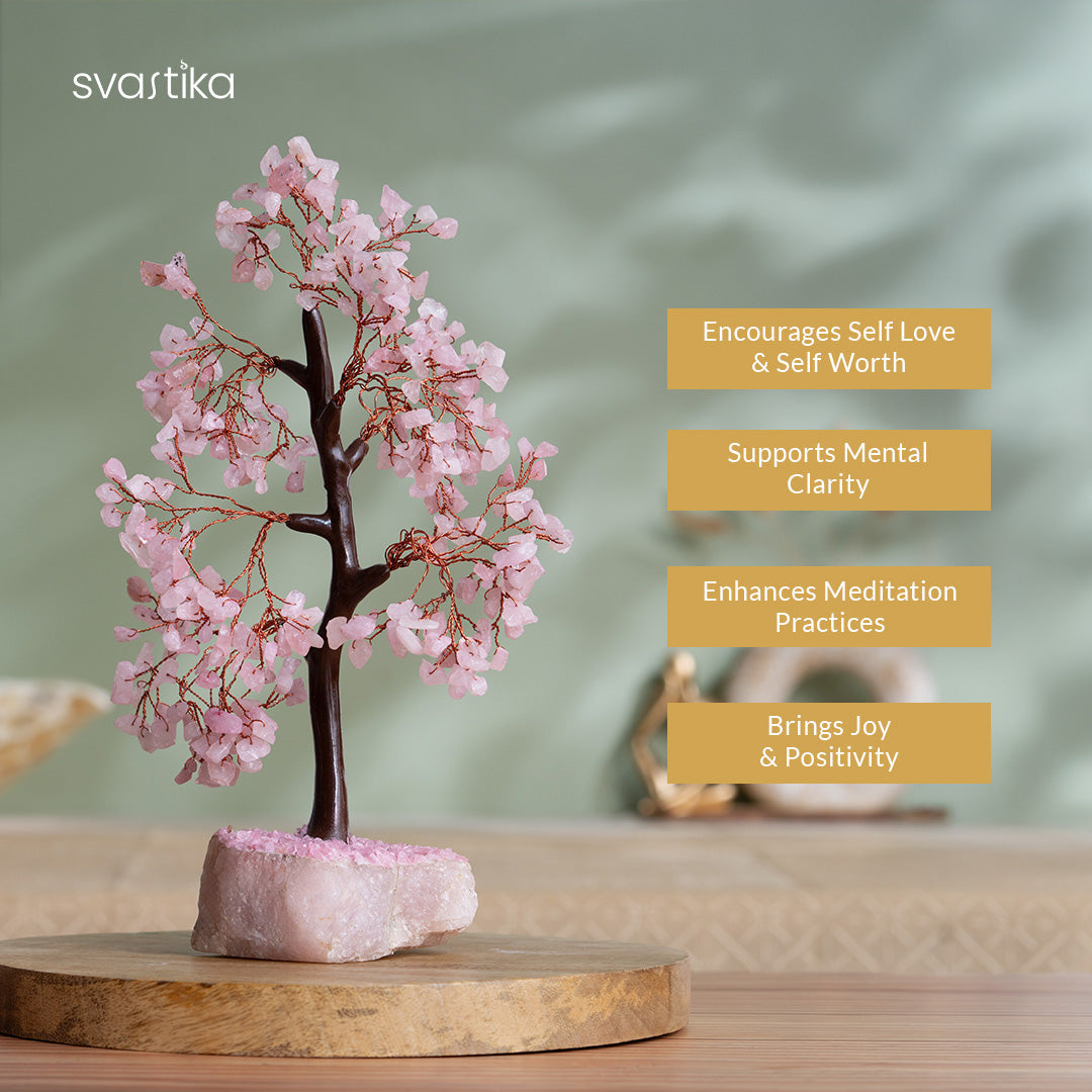 Rose Quartz Crystal Tree for vastu