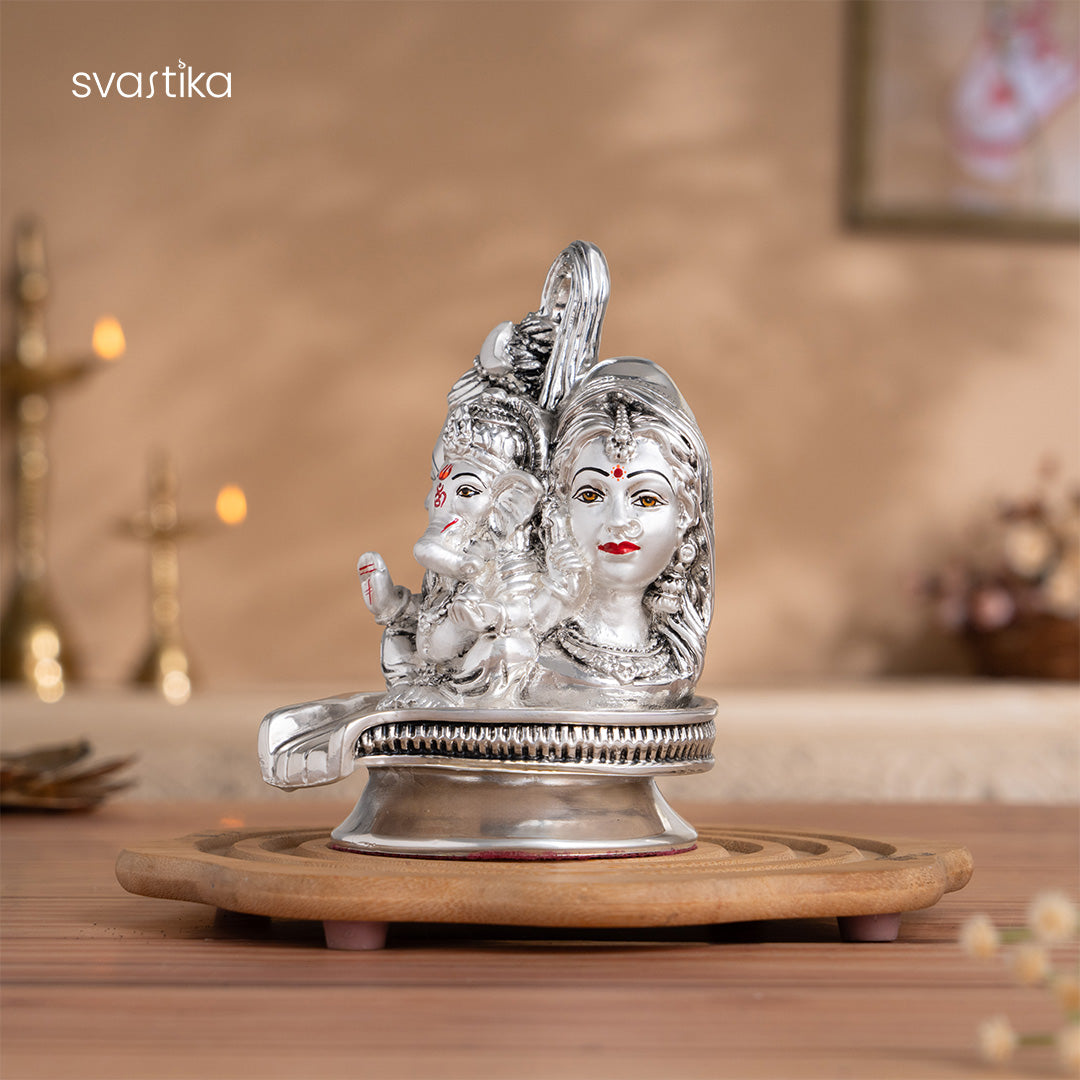Shiv Parvati Ganesh idol