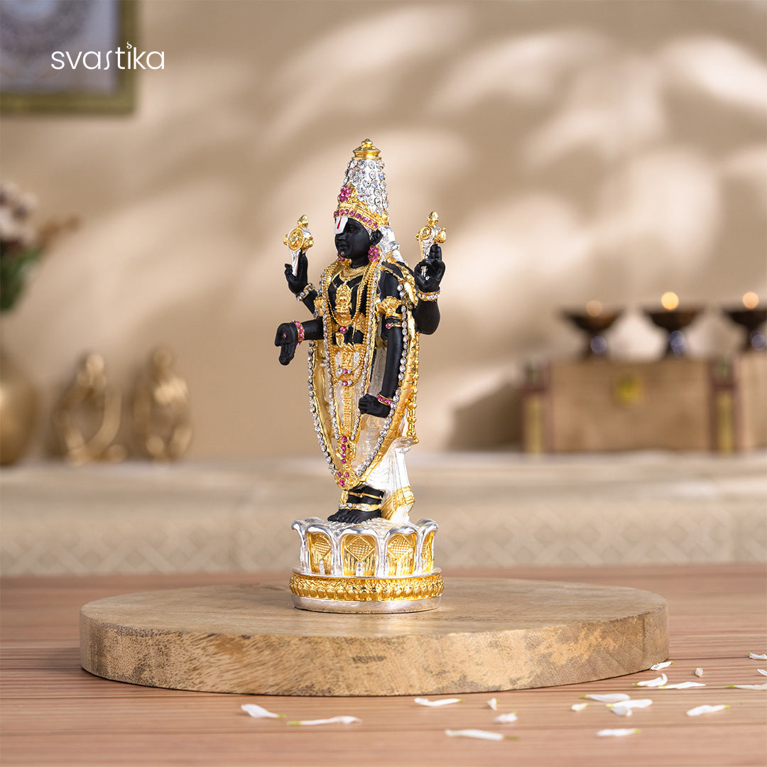 Tirupati Balaji Idol Gold & Silver Plated