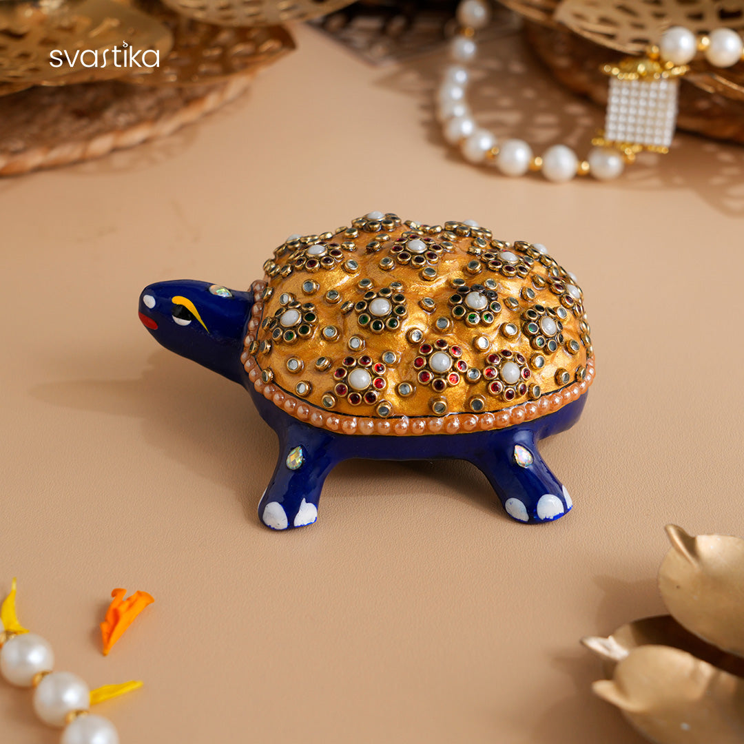 Meenakari Tortoise Statue 