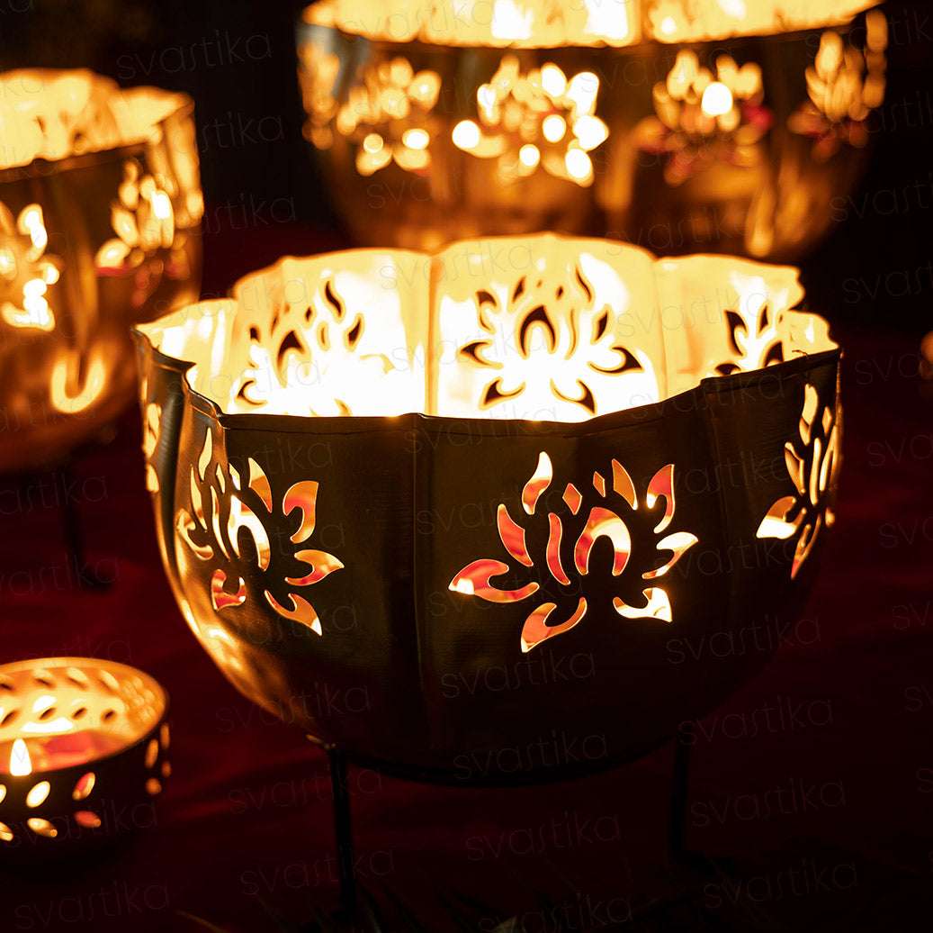 Urli to light up diya 