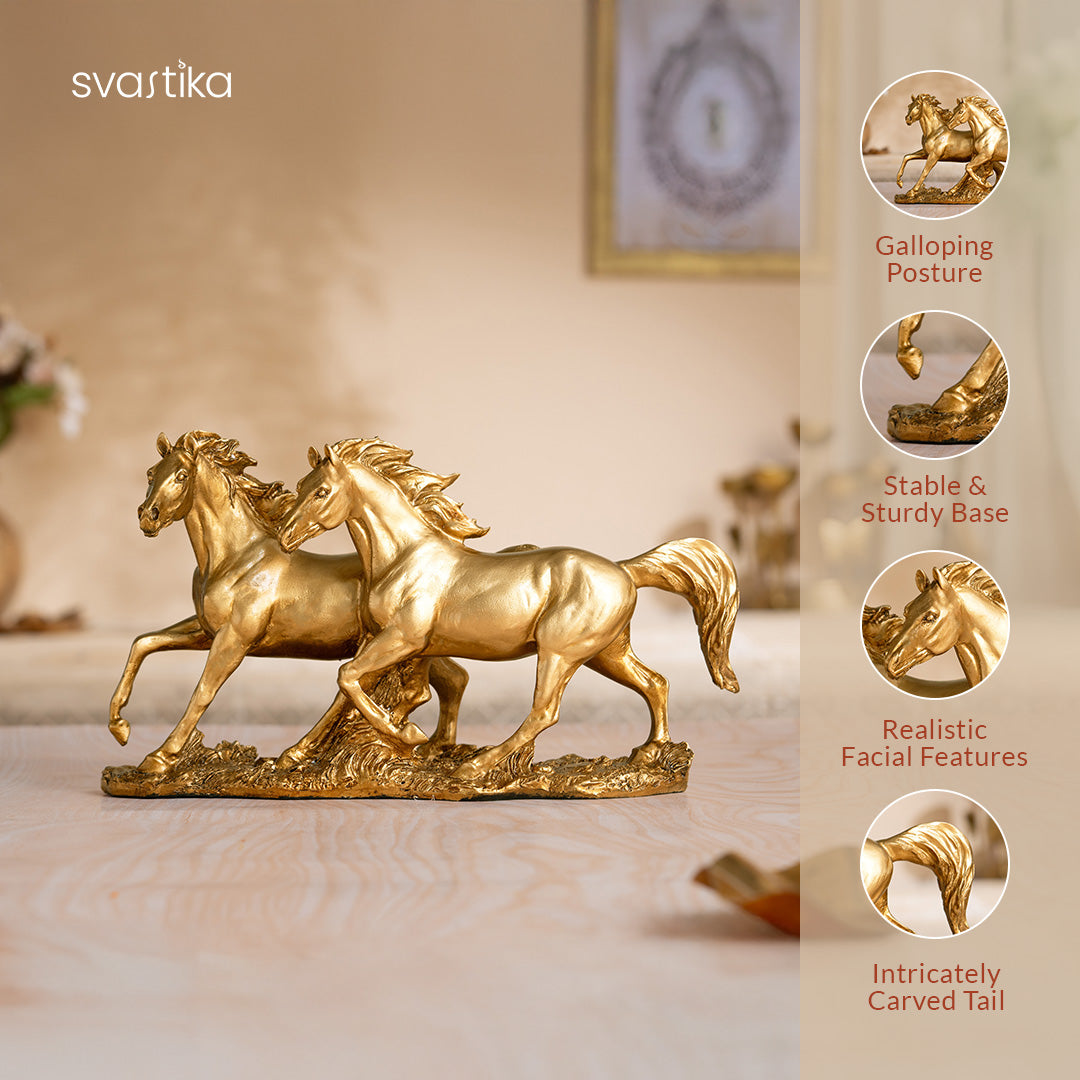 Vintage Running Horse Statue 