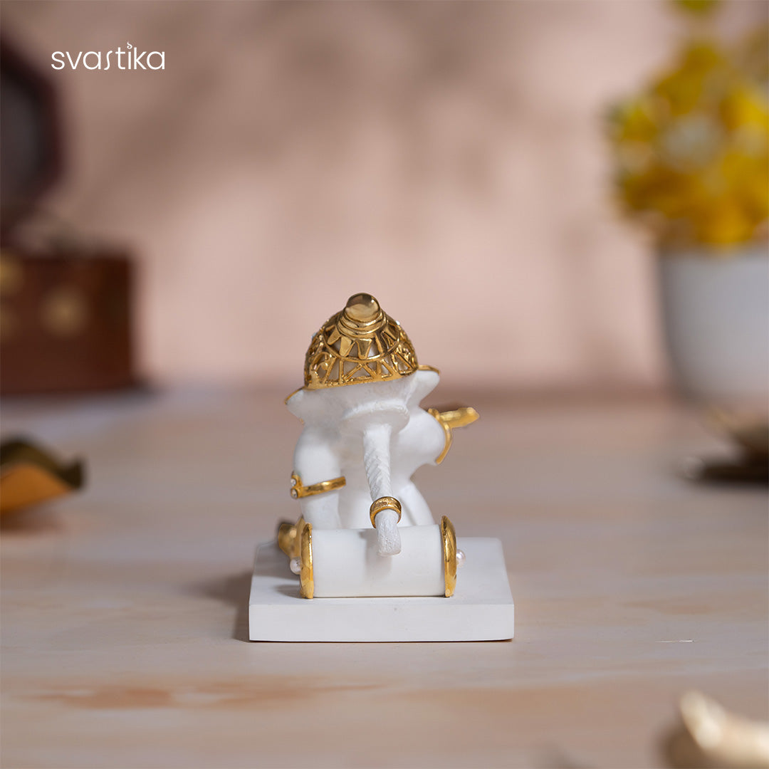 Ganesha Reading statue 
