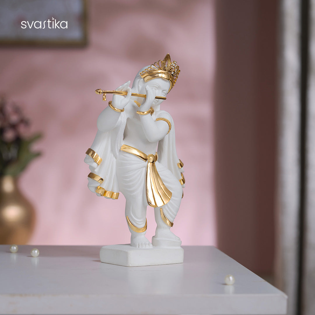 Lord Krishna Idol Playing Flute 